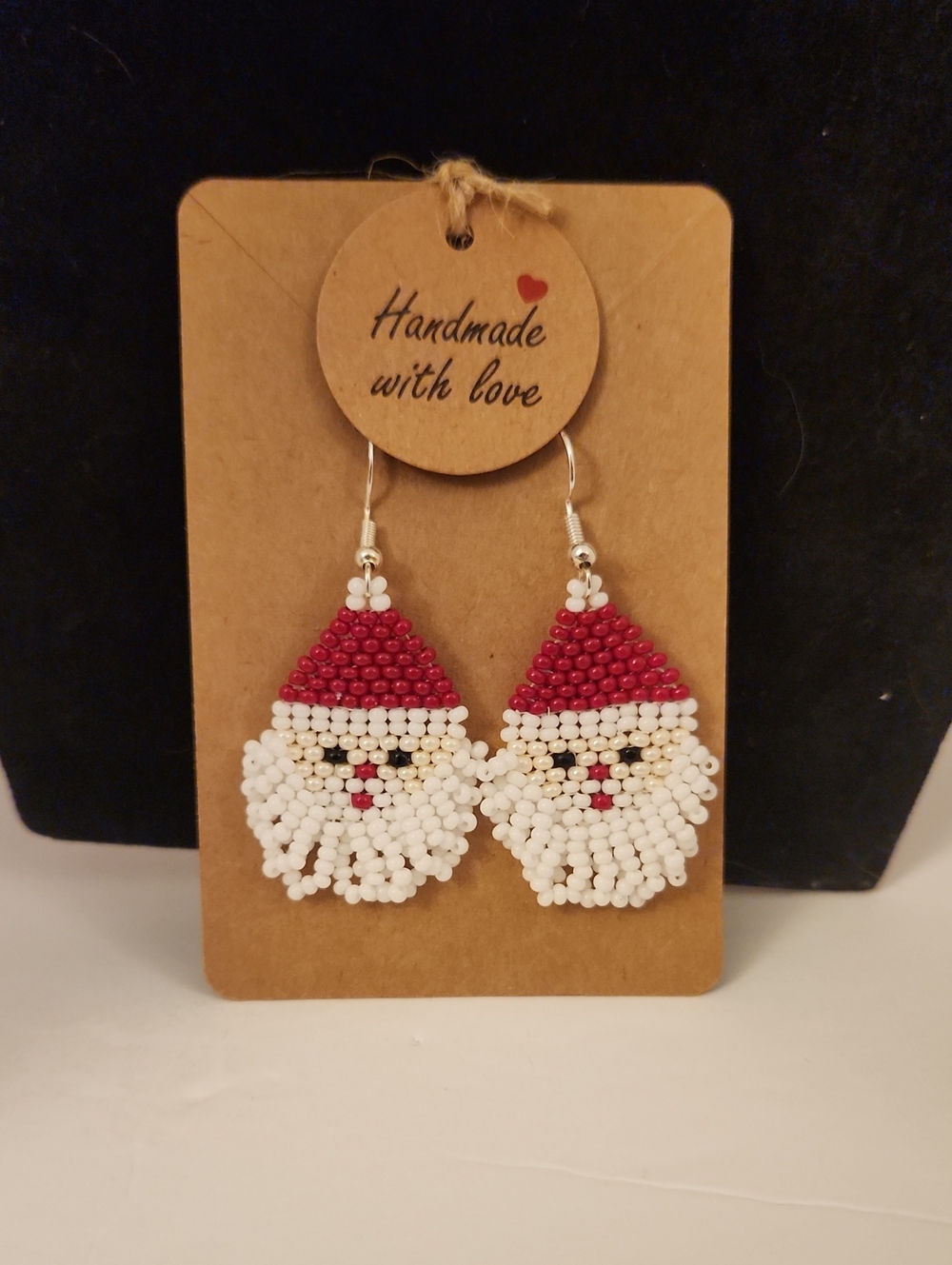 Santa Handcrafted Beaded Earrings Made With 925S Hooks
